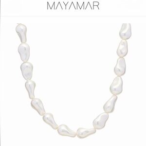 Mayamar White Baroque Pearl Necklace